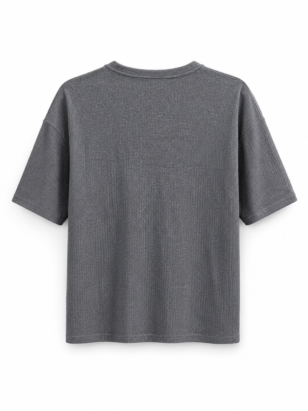 Claiborne Gray Ribbed V-Neck Tee – Size Large – NWT - Picture 4 of 6